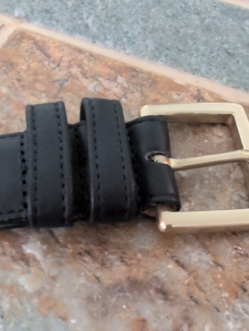 COACH Black Leather Belt with Gold Buckle - Men Sz 38/95.